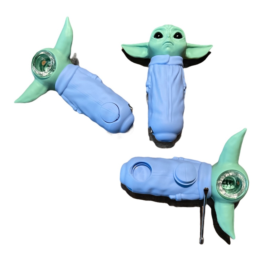 Baby yoda custom baby blue. Christmas sale
